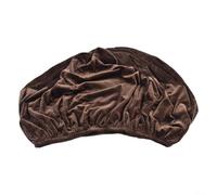 Silver Fox Velvet Fabric Stretch Dining Chair Cover for High Armchair, Anti-Wrinkle Soft Plush Slipcover for Home Hotel Furniture, Machine Washable (dark brown)