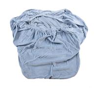 Silver Fox Velvet Themed Plush Chair Cover with Elastic Fit for High Back Dining Chairs Resistant to Wrinkles and Pilling (light blue)