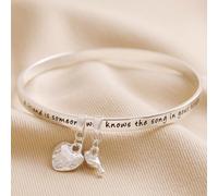 Silver 'Friend' Meaningful Word Bangle lisa angel Silver One Size