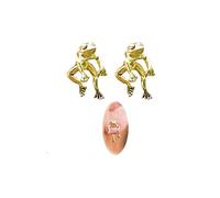 Silver Frog Earrings for Women Vintage Frogs Shaped Stud Earrings Cute Animal Earrings Frog Jewelry Gifts, Zinc, No Gemstone