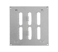 Silver Galvanised Steel Air Vent Grille / 150mm x 150mm / with Adjustable Shutter/Modern Flat Duct Cover