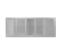 Silver Galvanised Steel Air Vent Grille / 500mm x 200mm / with Fly Screen - Anti Insect Mesh/Modern Rectangular Flat Duct Cover