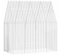 Rabbit Cage Silver Galvanised Steel 200x100x210 cm Outdoor Large Lockable Deluxe