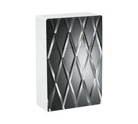Silver Geometric Figure Cigarette Case Waterproof Cigarette Holder Plastic Cigarettes Box Retro Cigar Boxes Cigarettes Smoking Accessories Ideal Gift for Smoker 20 Capacity