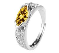 Silver Geometric Moissanite Ring for Trendy Couples to Express Love and Commitment Everyday Wear Costume