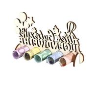 Silver Gift Cards, Wooden Coin Purse | Table Sign Shaped Coin Purse for Consecration of Youth | Birthday Money Gift, Greeting Filling Decor
