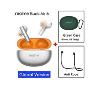(Silver GL n green) Global Version realme buds Air 6 TWS Earphone Hi-Res LHDC 5.0 Active Noise