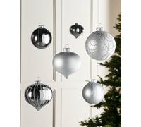 Silver Glass Baubles