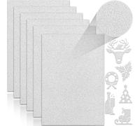 Silver Glitter Cardstock 250GSM Blank Craft Paper Party Decoration School Student Supplies DIY Envelopes Invitation Cards 25 Sheets