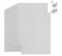 Silver Glitter Cardstock Paper, 40 Sheets A5 Premium Glitter Cardstock for Cricut, Sparkly Cardstock Paper for Card Making, Scrapbooking & DIY Crafts 250 GSM