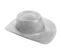 Silver Glitter Cowgirl Hats Fancy Dress Accessory Perfect for Hen Party Cowboy Costumes Stage Show Dance Shows