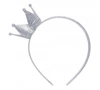 Silver Glitter Crown Headband