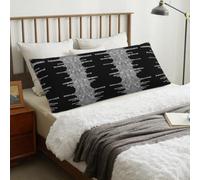 Silver Glitter Drips Sparkle Black, Body Pillow Cover with Zipper,Long Body Pillowcase 20 x 60 in