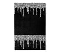 Silver Glitter Drips Sparkle Black, Jigsaw Puzzles 1000 Pieces, Wooden Jigsaw Family Game Wall Decor for Adults Teens