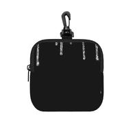 Silver Glitter Drips Sparkle Black, Square Zipper Storage Bag, Neoprene Coin Purse, Small Wallets, Change Pouch, Change Purse