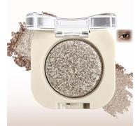 Silver Glitter Eyeshadow Compact Pressed Powder Palette - Buildable Blendable High Colour Payoff Textured Formula, Waterproof Smudge-Proof Long-Lasting Radiant Metallic Shimmer Finish For Day & Night