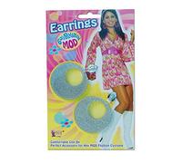 Bristol Novelty BA1083 Silver Mod Glitter Earrings | for Women Glitte rEarrings, One Size