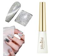 Silver Glitter Nail Polish,Glitter Nail Varnish,Nail Varnish Quick Dry,High Glossy Shimmer Nail Varnish,Flash Shinny Silver Nail Varnish,Long Lasting Nail Polish,Easy to Apply Nail Polish for Women