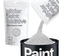 Silver Glitter Paint Additive 100g for Adding Sparkle to Paints & Varnish | Paint Walls Sparkly Add to Emulsion, Acrylic or Lacquer Indoor | Hemway