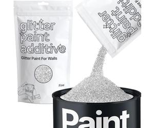 Silver Glitter Paint Additive Fine 100g for Adding Sparkle to Paints & Varnish | Paint Walls Sparkly Add to Emulsion, Acrylic or Lacquer Indoor | Hemway