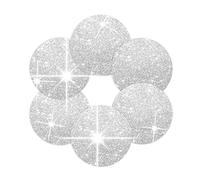 Silver Glitter Place Mats Set of 4 - Sparkling Bling Placemats for Wedding Party Home - 40CM Table Mats