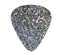 Silver Glitter Rainbow Sparkle,12 Pcs Guitar Pick,3 Different Thickness Plectrums for Acoustic Guitar Bass Ukulele (0.46mm 0.96mm 0.71mm)