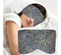 Silver Glitter Rainbow Sparkle, Sleep Mask for Home Travel, Full Eye Covers Light Blocking Eye Mask Sleep Eye and Ear Muffs