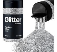 Silver Glitter Shaker, 130g Chunky Glitter, Crafts 1/24" Metallic Flake Silver Sequins, Resin & Epoxy Crafts, Decorating, Halloween, Christmas Nail, Face, Hemway