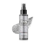 Silver Glitter Spray - Holographic Glitter Spray for Face,Hair,Body - Long-Lasting Fabric Glitter Spray for Clothing Clothes - Quick Dry Shiny Hairspray for Women Festival Party Makeup