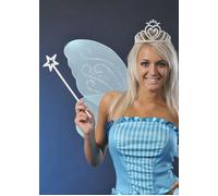 Bristol Novelty BA737 Star Wand White Glitter, Girls, One Size