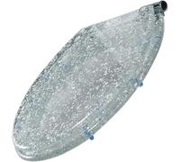 Silver Glitter Toilet Seat, Heavy Duty Quick Release Resin with Strong Hinges, Stylish Decorative Bathroom Accessory for Modern Décor Silver Transparent