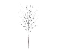 Silver Glitter Twig Christmas Tree Spray, 68cm Decorative Pick | Silver glitter twig spray, 68cm decorative Christmas tree pick for wreaths, garlands and festive arrangements