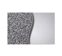 Silver Glittered Background With A Black1000 Piece Jigsaw Puzzles for Adults, Wooden Jigsaw Puzzle