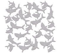 Silver Glittery Shark Confetti - 1 Pack