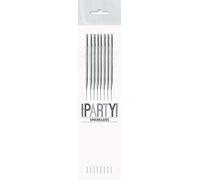 Silver Glitz Birthday Sparklers (17cm) - Dazzling & Vibrant Celebration Igniters - Perfect for Birthdays & Special Occasions - 8ct