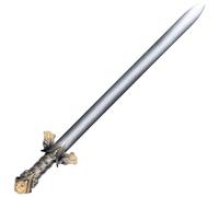 Silver & Gold Ancient Knight Sword - 1 Pc, Realistic Costume Accessory Perfect for Medieval-Themed Events, Cosplay & More Halloween