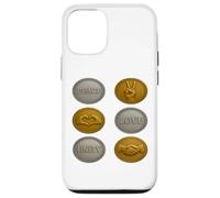Silver & Gold Coin Uniting Symbols - Unity Love Peace Design Case for iPhone 12/12 Pro