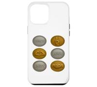 Silver & Gold Coin Uniting Symbols - Unity Love Peace Design Case for iPhone 12 Pro Max