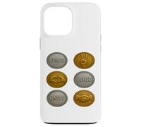 Silver & Gold Coin Uniting Symbols - Unity Love Peace Design Case for iPhone 13 Pro Max
