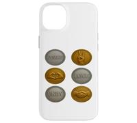 Silver & Gold Coin Uniting Symbols - Unity Love Peace Design Case for iPhone 14 Plus