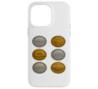 Silver & Gold Coin Uniting Symbols - Unity Love Peace Design Case for iPhone 14 Pro Max