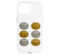 Silver & Gold Coin Uniting Symbols - Unity Love Peace Design Case for iPhone 15