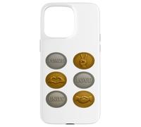 Silver & Gold Coin Uniting Symbols - Unity Love Peace Design Case for iPhone 15 Pro Max