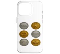 Silver & Gold Coin Uniting Symbols - Unity Love Peace Design Case for iPhone 16 Pro