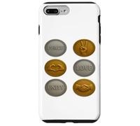 Silver & Gold Coin Uniting Symbols - Unity Love Peace Design Case for iPhone 7 Plus/8 Plus