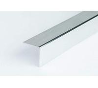 Silver Gold Effect Plastic PVC Corner 20x20mm -2.5 Meters Angle Trim Wall Edge Protector TMW Profiles (Brushed Silver) (20mm x 20mm Brushed Silver)