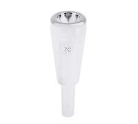 Silver/Gold Finish Trumpet Mouthpiece 7C for Rich Sound - Copper Material - Fits Most Standard Trumpets - Great for Intermediate to Advanced Players - Silver