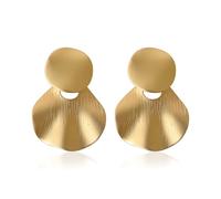 Silver Gold Statement Earrings for Women Big 80s 90s Boho Retro Drop Dangle Earring Lightweight Vintage Hammered Link Knot Hoop Teardrop Jewelry Valentine’s Christmas Birthday Party Anniversary, M