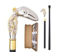 Silver Golden Octopus Fish Squid Walking Cane Fashion Decorative Stick Gentleman Elegant Cosplay Knob Crosier Collection 93cm