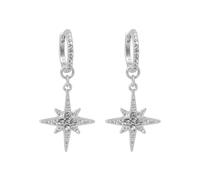 Silver 'Gothic Revival' Star Earrings Bibi Bijoux Silver One Size